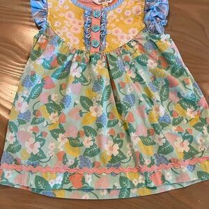 Floral Kids Dress with Ruffle Sleeves